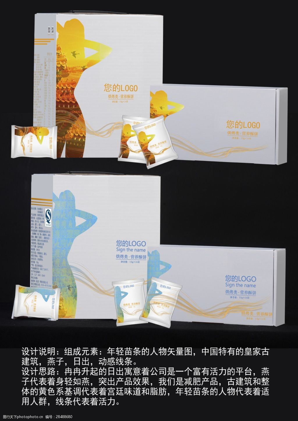 简约环保 减肥产品包装盒设计模板指南